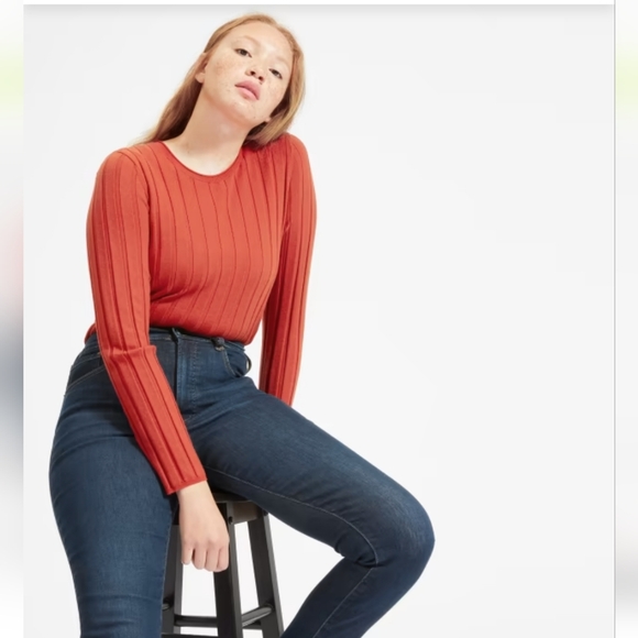 NWT EVERLANE AUTHENTIC STRETCH HIGH RISE SKINNY JEANS 23 TALL - Picture 3 of 6